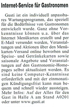 Auszug aus TAI Hotel und Gastronomie